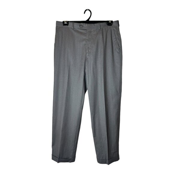 Michael Michael Kors Suit Men 38 Regular Gray Striped Wool Single Breasted - Picture 6 of 15